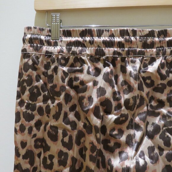 MOTHER The Lounger Ankle Pants in Wildcat Satin Leopard Print Large Mob Wife - Picture 13 of 15